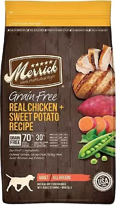 Grain Free Chicken + Sweet Potato Recipe Dry Dog Food 4 Lbs. High Quality Long  • $47.18