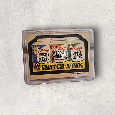 1970s  T.C.G.  WACKY PACKAGES Card Sticker “Snatch-A-Pak” As Pictured • $20.97