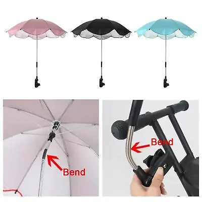 $25.33 • Buy Kids Baby Parasol Umbrella Protect Sun & Rain Sunshade Canopy For Pram Buggy
