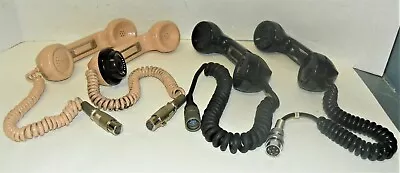 Military Style Telephone Handsets Cannon Plugs Untested Lot Of 4 Phones  • $79