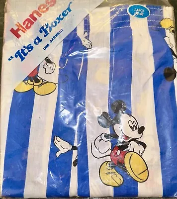 Vintage Hanes Men’s Size Large '80s Mickey Mouse It’s A Boxer Boxer Shorts USA • $24