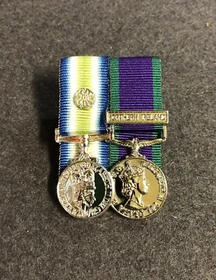 Miniature Mounted Falklands With Rosette & GSM Northern Ireland Medals Ready • £27.99