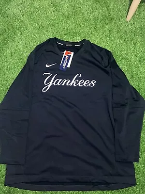 Nike Mlb Authentic Collection New York Yankees Dri Fit Pullover Sweatshirt M Nwt • $52.95