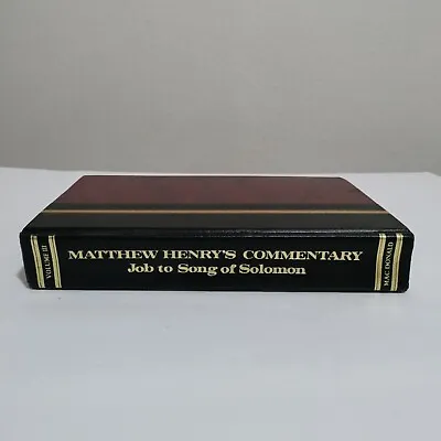 Matthew Henry Commentary Vol III Job To Song Of Solomon Hardcover • $12.99