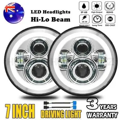 300W PAIR 7 Inch LED Headlights ADR Approved For Jeep Wrangler JK 97-17 • $49.98