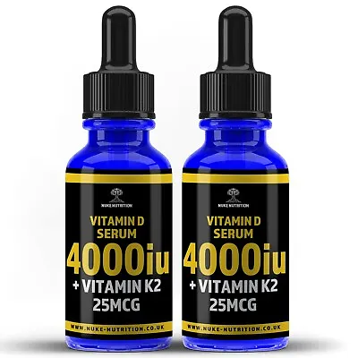 Vitamin D3 K2 Spray Liquid Drops Serum 4000iu - 600 Servings / 60ml • £11.99
