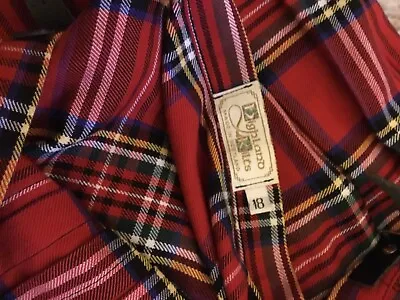 HIGHLANDS Ladies KILT Plus Size 18+ Red Adjustable • $44.20