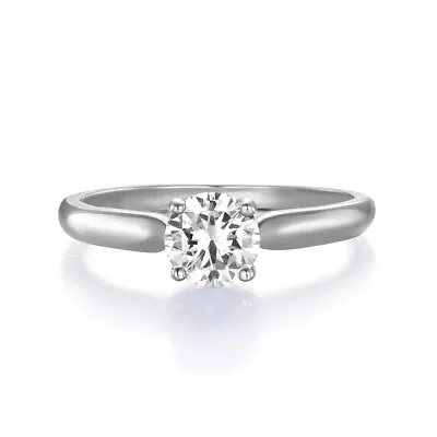 £19.50 • Buy Ladies Sterling 925 Fine Silver Brilliant Cut White Sapphire Solitaire Ring