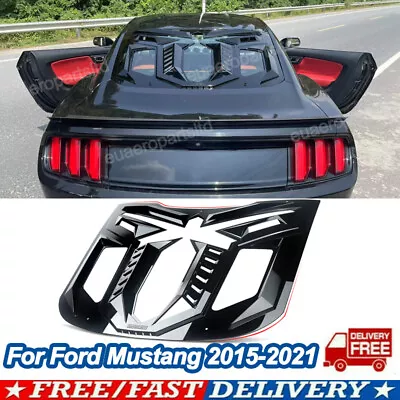 Gloss Black Sun Rain Rear Window Louver Cover Shade For Ford Mustang 2015-2021 • $1149.99