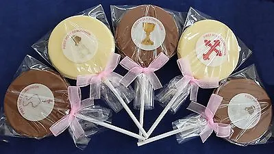 1st Holy Communion Girls Belgian Chocolate Lollipops/sweets Party Bag Fillers • £3.20