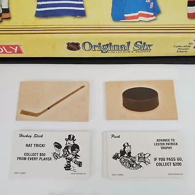 NHL Monopoly Hockey Collector’s Edition Replacement Hockey Stick / Puck Cards • $11.95