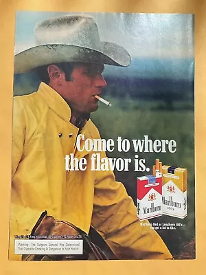 Marlboro Cigarettes/ Firestone Tire Print Ad 1977 2 As 1 Page VTG Original 77-1 • $4.99