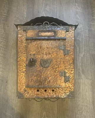 Vintage German Copper Wall Mount Locking Mailbox  • $89