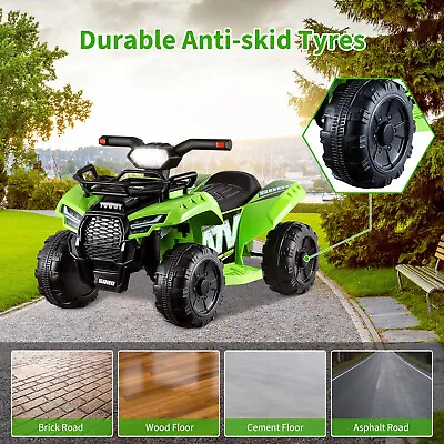 Kids Child Ride-on Four Wheel 6V Electric Toy ATV Quad Car Music 18-36months • £67.99