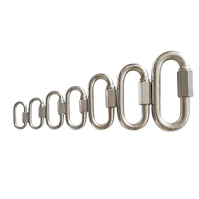 Carabiner Quick Link Strap Connector Steel Chain Repair Shackle D Shape • $15.99