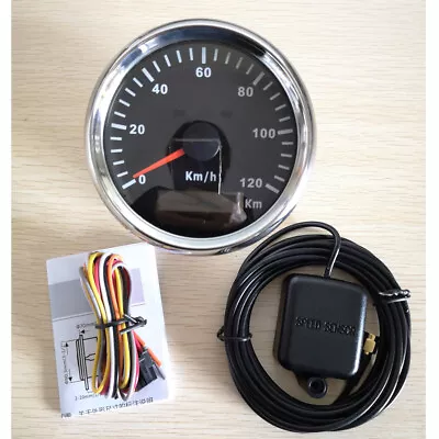 85mm Black 120KM/H GPS Speedometer With Indicator Light For Car Truck Marine UTV • $126.50