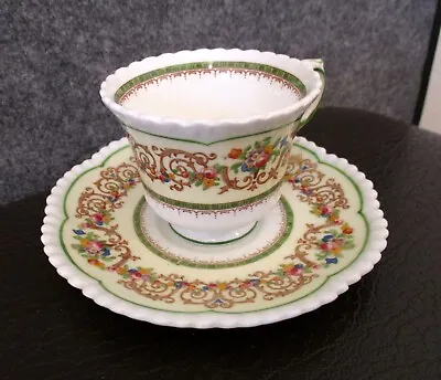 Vintage Small Floral Tea Cup & Saucer Cauldon China England • $8.95