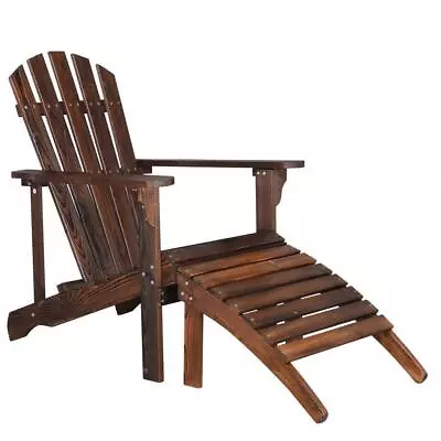 Wooden Lounger Beach Chair Outdoor Patio Garden Pool Deck Lounge Furniture • $94.99