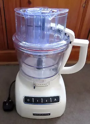 £55 • Buy Kitchenaid 5KFP1335BAC Food Processor Almond Cream - With Several Attachments