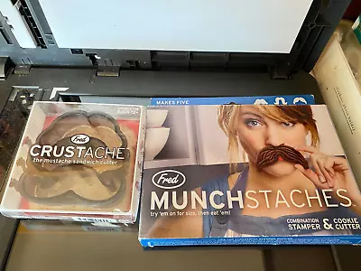 FRED Crustache Sandwich Cutter & Munchstaches Cookie Cutter Mustache Design NEW • $12