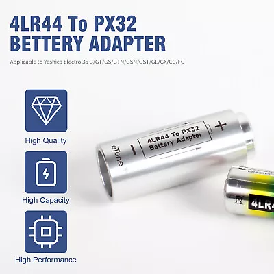 Battery Adapter 4LR44 To PX32 For Yashica Electro 35G GT GS GTN GSN CC FC MG-1 • $7.99