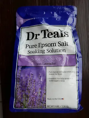 Dr. Teal's Soothe & Sleep With Lavender Pure Epsom Salt Soaking Soln. 1.38kg • £9.99