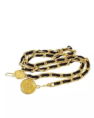 Pre Loved Chanel Vintage Chain Belt With Distinctive Accents  -  Belts  - Gold • $2477