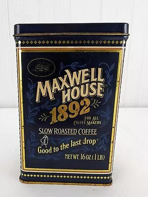 Vintage Maxwell House 1892 Tin 100 Year Anniversary Metal Storage Container • $8.74