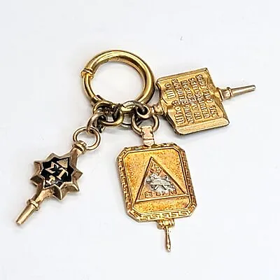 Vintage 10k Yellow Gold Fraternal And Ivanhoe Mining Charms Collection 1942 CT32 • $429