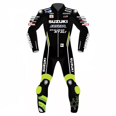 Suzuki Ecstar Custom Motorcycle Leather Suit Motorbike Racing Suit CE Approved  • $399.95