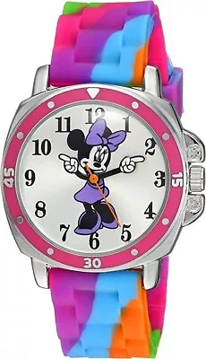 Disney Kids' Minnie Mouse MN1104 Analog Watch With Tie Dye Rubber Band • $19.88