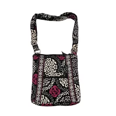 Vera Bradley Retired Hipster Canterberry Magenta Crossbody Purse Bag • $15