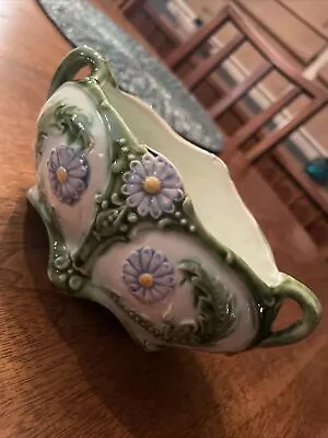 Majolica Art Nouveau Jardiniere Antique Floral 5” Tall X Approx. 5” Wide • $40