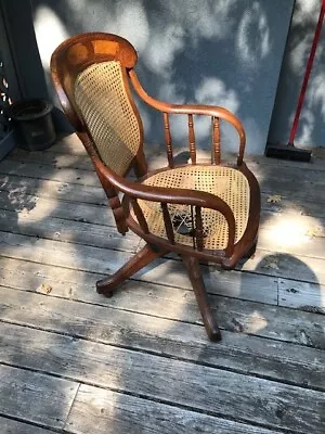 Antique Oak Swivel/tilt Victorian Desk Chair • $30