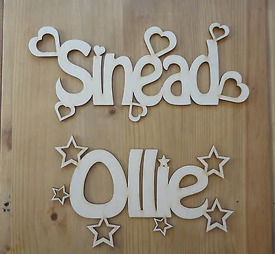 £1.30 • Buy Wooden Words/Letters Personalised Names Wedding/Home/Gift BIRCHPLY WALL ART 