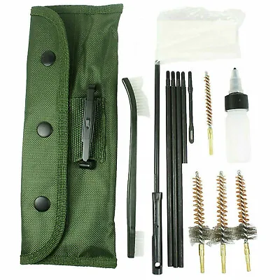 13 PCS .223 5.56 Rifle CLEANING KIT With 3 Bronze CHAMBER BRUSHES W/ Case • $12.75