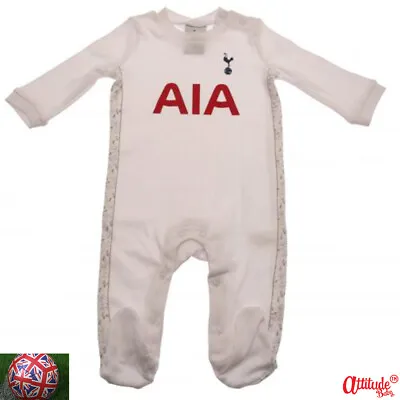 Tottenham Baby Sleepsuit-Official-Spurs Football Kids And Baby Sleepsuits-Babies • £17
