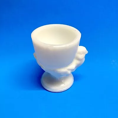 Vintage Kemple White Milk Glass Chick Chicken Bird Egg Cup Holder 2.625 H EUC • $11.99