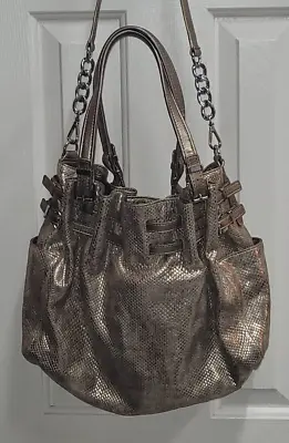 Michael Kors Pebbled Leather Metallic Gold Large Hobo Shoulder Bag • $72
