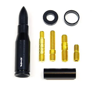 Universal 223 Caliber Bullet Billet Short Screw In Antenna - Black • $16.95