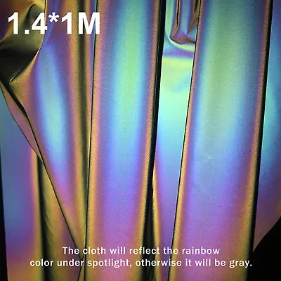 Iridescence Reflective Fabric Craft Iridescent Mirrored Holographic Magic Cloth • $21.99