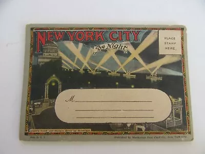 Vintage 1920's New York City By Night Souvenir Postcards Booklet • $19.95