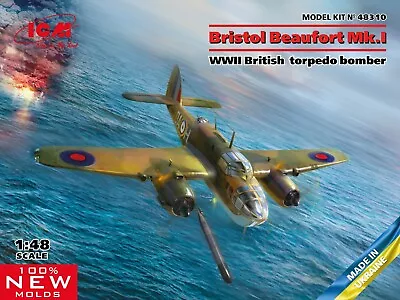 1/48 WW2 Torpedo Bomber : Bristol Beaufort MK.1 [RAF] #48310 :  ICM • $99.95