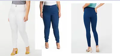 HUE Women's Classic Smooth Denim Leggings 1X 2X 3X • $19.99