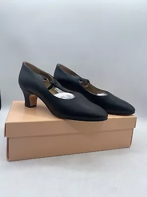 Bloch S0383L Chord T Bar Strap Chord 2  Black Character Shoes Women’s Size 6.5 • $49.99