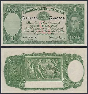 Australia: 1952 KGVI £1 1 Pound Coombs-Wilson • $79.99