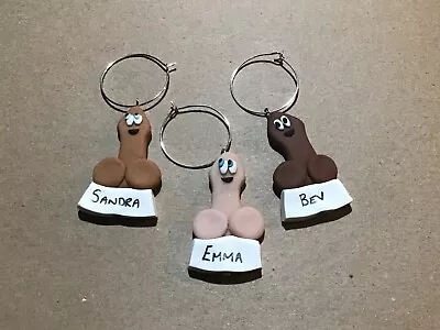 £1.10 • Buy Hen Night Accessories Personalised Wine Charm One Only Willy Bride To Be Hen Do