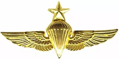 Military Breast Insignia Jump Wings Senior Parachutist Anodized • $10.97