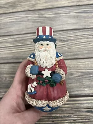 Midwest Importers Stars Stripes Santa Top Hat Red White Blue 5” Tall Taiwan • $14.99