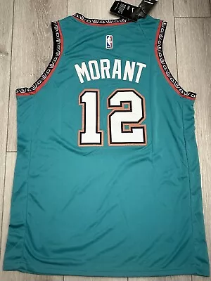 #12 Ja Morant Vancouver Grizzlies  Mens 52 XL Throwback Tl/Wht Jersey NIKE NEW • $56